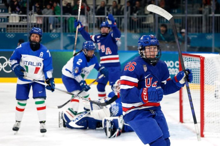 Team USA routs host Italy in Olympic women’s hockey to reach semifinals