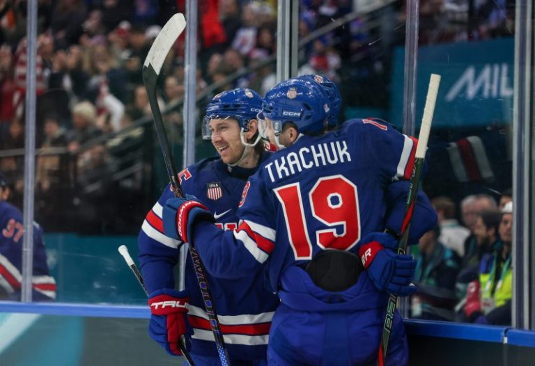 USA’s depth wins out in men’s hockey comeback against underdog Denmark